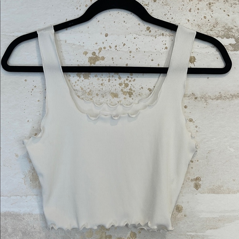 Le Lis White Tank Top size small